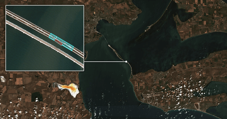 Exploring the Aftermath of Two Attacks on Russia’s Crimean Bridge Through Satellite Imagery