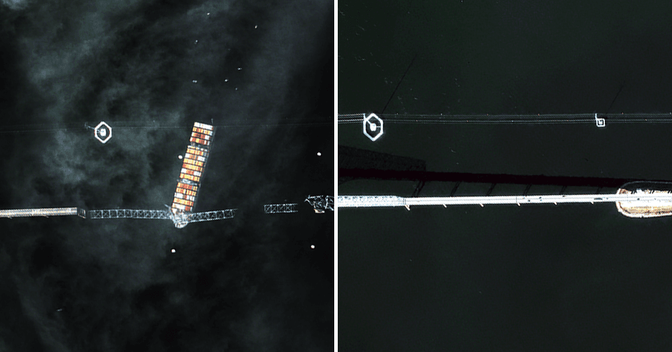 대형 선박 충돌, 미국 볼티모어 다리 붕괴!